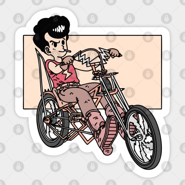 motorcycle chopper Sticker by jorgejebraws